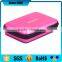 pink pu leather cover eva hard disk carrying case
