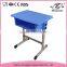 Kids height adjustable design plastic student table chair set