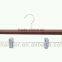 Our HEAD antique walnut/mohagany /brown wooden clips pants hanger skirt hangers for wholesale display