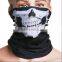 Skull Multi Purpose Head Wear Hat Scarf Face Mask / ski face mask / Windproof Black Half Face Mask