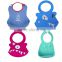 plain color silicone baby bandana bibs