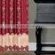 Latest design luxury curtain wholesale satin embroidery curtain with valance