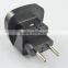 Hot selling  2015 Universal to 2 pin round pin european plug travel adapter with safety shutter CE