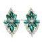 Fashion artistic green stone earring