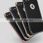 2 in 1 Case Covers For Apple iPhone 7/7 plus Metal Frame Soft TPU Silicone Back Cover Matte Anti-slip 7 7 Plus Phone Cases