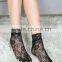 Good Service Women Black Color Knitted Fishnet Ankle Socks