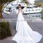 Vestidos De Noiva Sexy See Through Applique Chiffon Beach Wedding Dress With Long Sleeve Side Split Court Train ML231