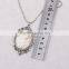 fashion jewelry necklace steampunk necklace pink beauty silhouette silver cameo pendant 2015 new party dress made in China yiwu