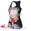 skeleton women black summer tank tops ,summer vests