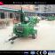 ATV towable mini diesel engine electric starting wood chipper with hydraulic feeding CE approved
