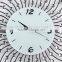 Flower crystal metal wall digital clock