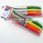 kithchenowner 6pcs serrated steak knife with colorful handle