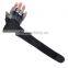 WEIGHT LIFTING GLOVES GYM POWER TRAINING GLOVES AMARA LEATHER LONG WRIST STRAP , SPANDEX 4 WAY