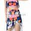 floral print ruffle 2 pieces set fashion boutique dress casual women dresses summer