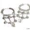 PAYAL Anklet pair TOE RING silver TONE BAREFOOT SANDAL