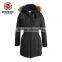 women winter long padded jacket with hood