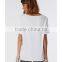 2015 Wholesale v Neck Loose Short Sleeve Women t Shirt Custom Plain t Shirt