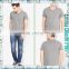 Mens Grey Custom Design Premium Quality V-Neck Plain T Shirts