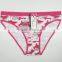 red white geo cotton brief panties/yje wholesale plus size sexy cotton breathable underwea panties/mulit color