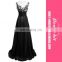 Elegant Transparent Lace Applique Backless Wedding Prom Long Evening Dress