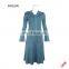 latest girls sweater Round Neck designs Knitted midi Dress with Black background For Spring of wholesale clothing