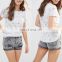 Wholesale women fashion custom organic cotton round bottom new model t shirts