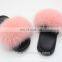High quality fluffy and soft real fox fur slides for girls and women