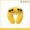 Cute fast delivery whatsapp custom plush emoji travel neck pillow