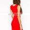 China Wholesale Apparel European American Style Asymmetric Slim O-neck Sleeveless Evening Party Dress