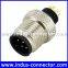 M12 male d type moulding waterproof 4 pin insert shielded connector for industry