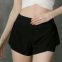 Fake two pieces of built-in invisible pocket fitness shorts female elastic soft and quick-drying sports high waist yoga pants