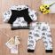 Sping Autumn Baby Clothes Set 2pcs Kids Boy Long Sleeve Hooded T Shirt Tops + Dinosaur Pants Trousers Cotton Suit 0-3y