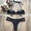 New Black Bikini Set Women Push Up Bathing Suit High Cut Beachwear Off Shoulder Swimming Suit Swimwear Bather Monokini Tankini