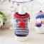 Navy Stripe Doggie Outfits Winter Clothes Sailor Suit for Dog