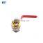 BT1024 butterfly type PN25 safe brass water ball valve 1/2 inch 1/4"-4" for gas , water
