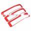 Auto Parts Accessories Red/Black Front Grill Bezel Decoration Ring Guards Covers For jeep JL 2018-2020