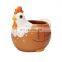 New Custom chicken animal shaped ceramic flower planter pot