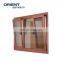 Double Glass Bow Window Aluminium French Casement Louvered Windows
