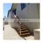 Foshan manufacturer solid wood steps mono beam staircases with railings design