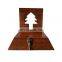 wooden christmas decoration single key holder doorback wall coat hat hook
