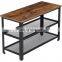 K&B 3-tier metal frame shoes organizer rack with seat shoe rack stand for entryways