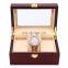 Custom high quality wood luxury three-compartment watch case