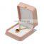 High-End Pu Leather Bright Pink Ring Earrings Necklace Pendant Box