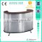 hot sale China manufacturer brown semi-circular gloss reception tables