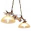 American country retro industrial style antler restaurant living room decorative lights lighting chandelier modern