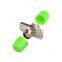 FC-FC APC Rectangle SM double D zinc alloy green Fiber Optic Coupler Adapter