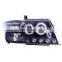 Hot sale upgrade led angel eyes headlamp headlight for Mitsubishi Pajero V73 V77 head lamp head light 2000-2012