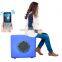 rechargeable cordless Portable plastic music speaker with led lighting Smart Wireless cube LED speaker light outdoor waterproof