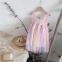 Kids Wear Dress Summer Girl Pretty Princess Dress Children Sling Sleeveless Rainbow Mesh Tutu Dress for Toddler