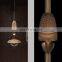 Modern luxury home hotel decoration living room brass glass linear pendant lamp brass glass shade chandelier
